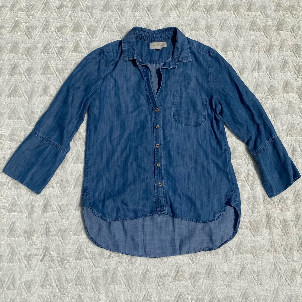 100% cotton denim shirt.